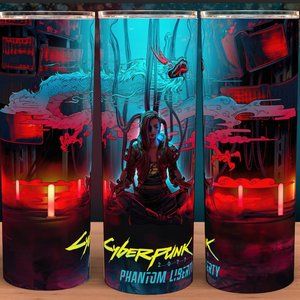 Cyberpunk 2077 Phantom Liberty Neon Dragon Cup Mug Tumbler